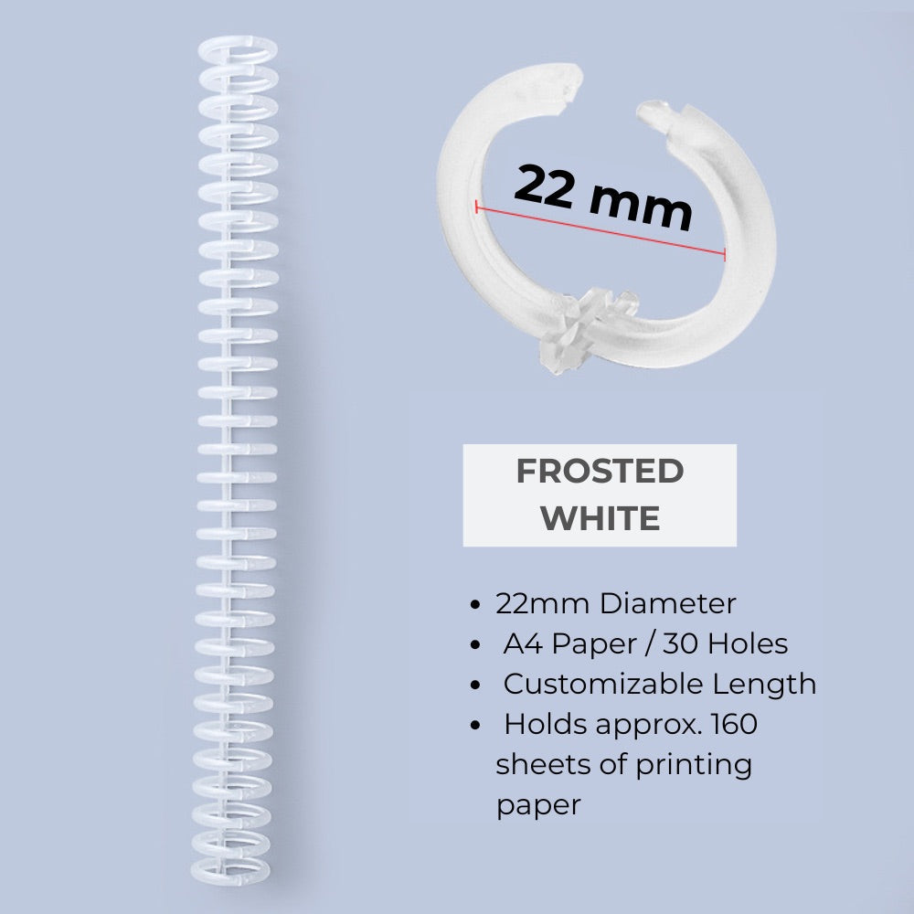 30-Hole Plastic Binding Rings – 12mm/22mm Adjustable Spine for Custom-Sized Documents