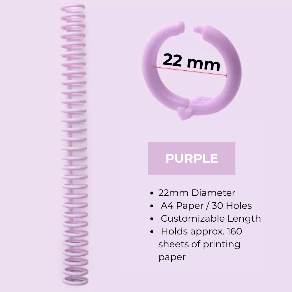 30-Hole Plastic Binding Rings – 12mm/22mm Adjustable Spine for Custom-Sized Documents