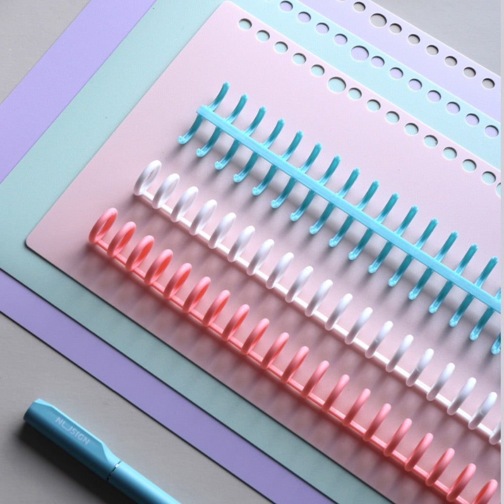 30-Hole Plastic Binding Rings – 12mm/22mm Adjustable Spine for Custom-Sized Documents