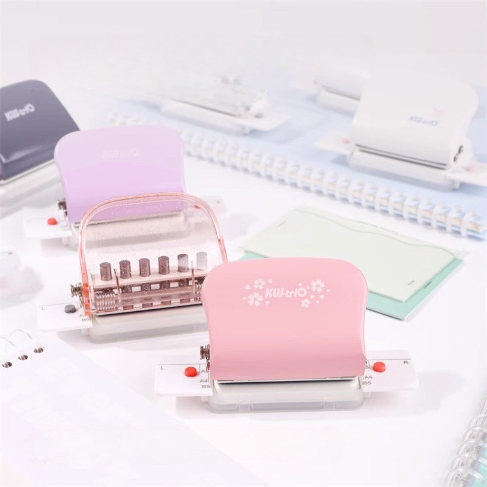 6-Hole Punch – Adjustable Paper Puncher for A4/B5/A5 Loose-Leaf Refills