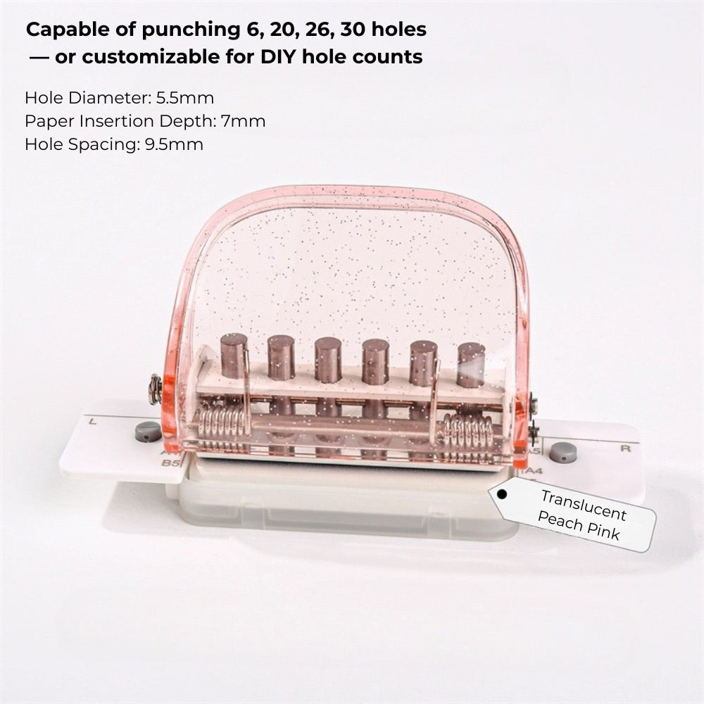 6-Hole Punch – Adjustable Paper Puncher for A4/B5/A5 Loose-Leaf Refills