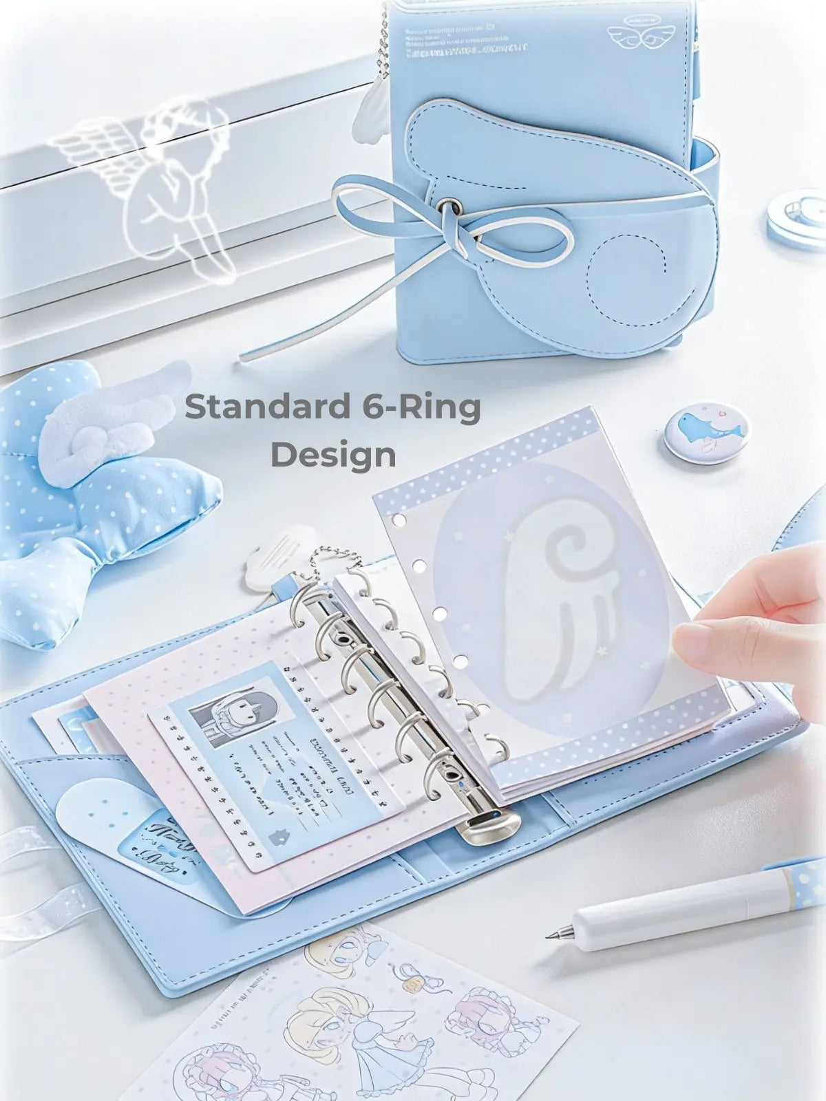 A7 PU Leather Wing Binder ChicChoi