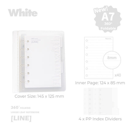 A7 Flexible Lay-Flat Refillable Binder