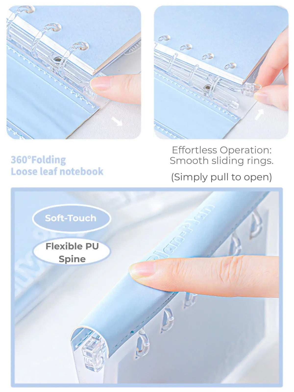 A7 Flexible Lay-Flat Refillable Binder ChicChoi