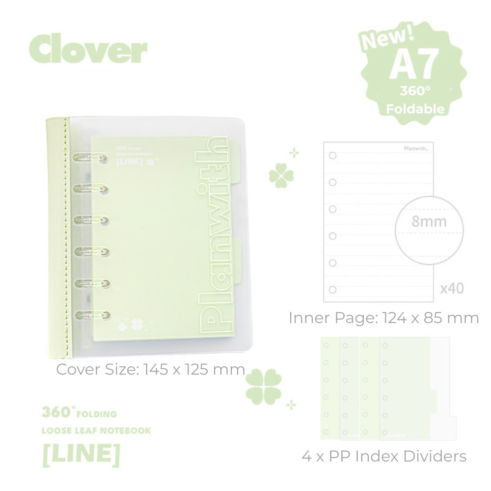 A7 Flexible Lay-Flat Refillable Binder