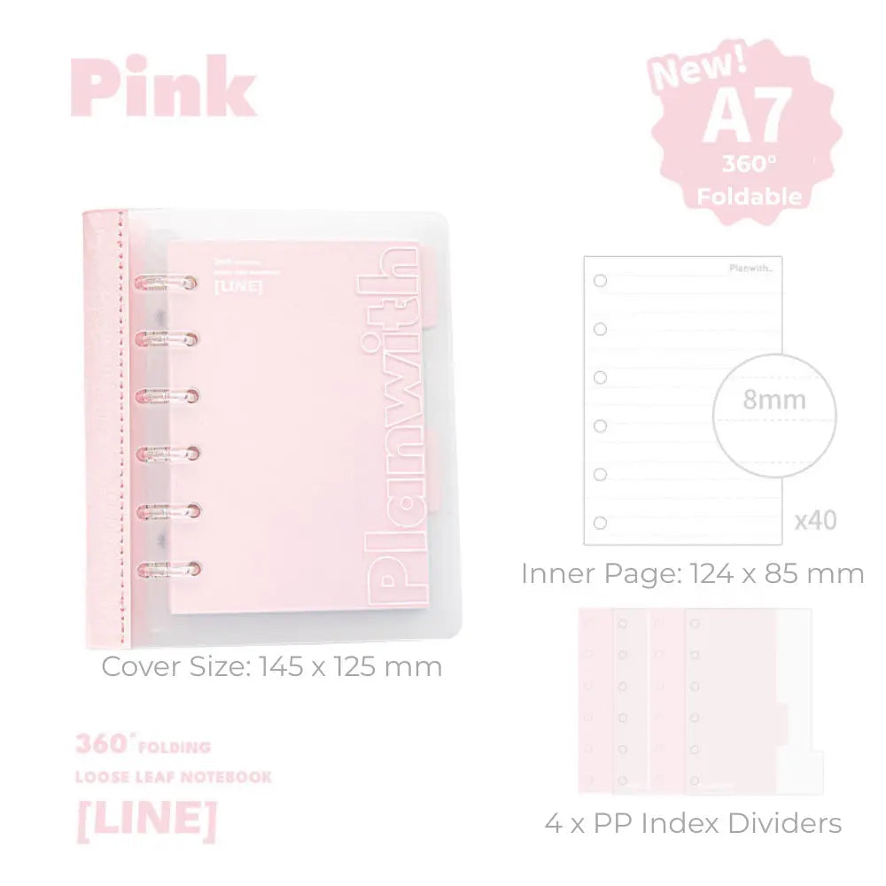 A7 Flexible Lay-Flat Refillable Binder ChicChoi