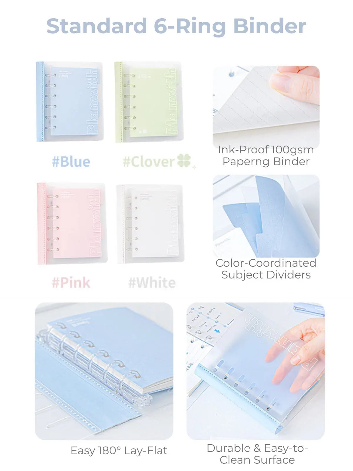 A7 Flexible Lay-Flat Refillable Binder ChicChoi