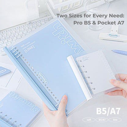 A7 Flexible Lay-Flat Refillable Binder