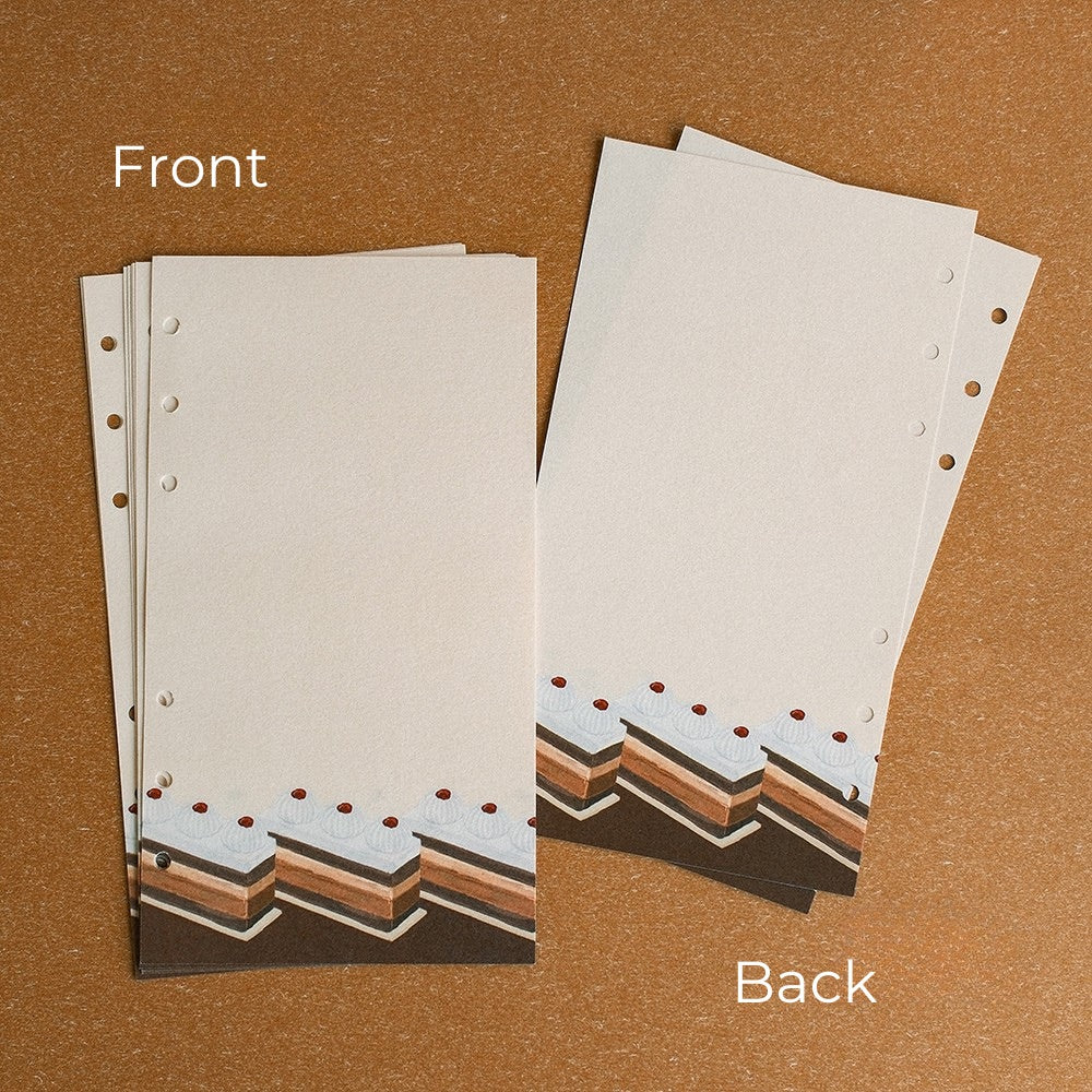 A Cabinet of Desserts A6 PU Leather Loose-Leaf Binder & Paper