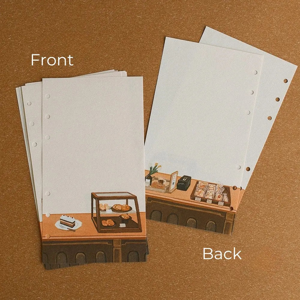 Cabinet Desserts A6 PU Leather Loose Leaf Binder & Paper