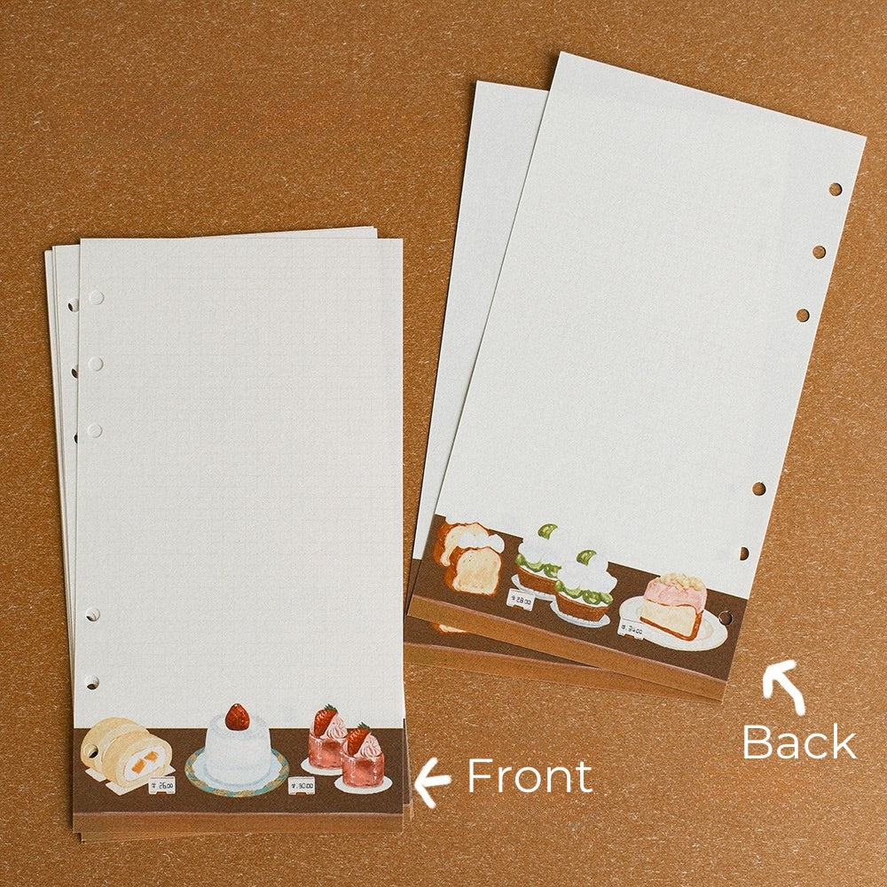 A Cabinet of Desserts A6 PU Leather Loose-Leaf Binder & Paper