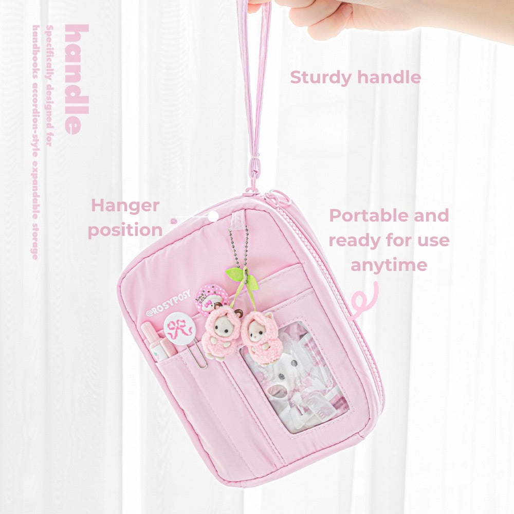 Accordion Multi-Pocket Organizer Pouch – Cute Journal & Stationery Case