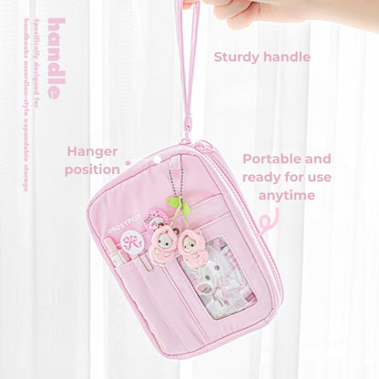 Accordion Multi-Pocket Organizer Pouch – Cute Journal & Stationery Case
