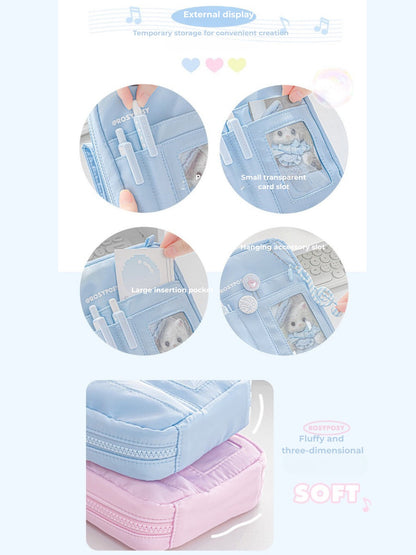 Accordion Multi-Pocket Organizer Pouch – Cute Journal & Stationery Case