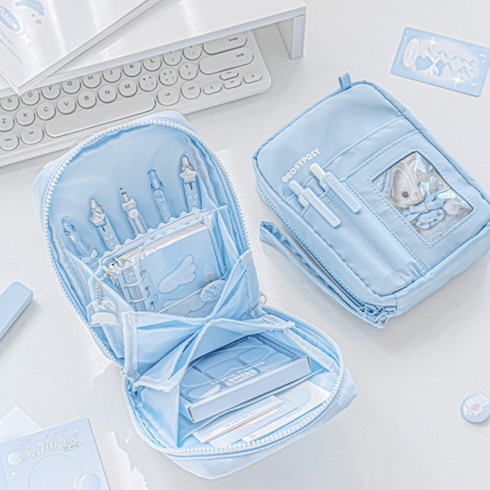 Accordion Multi-Pocket Organizer Pouch – Cute Journal & Stationery Case