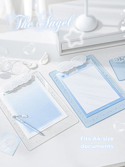 Angel Wings Transparent Acrylic Clipboard in A4 & A7
