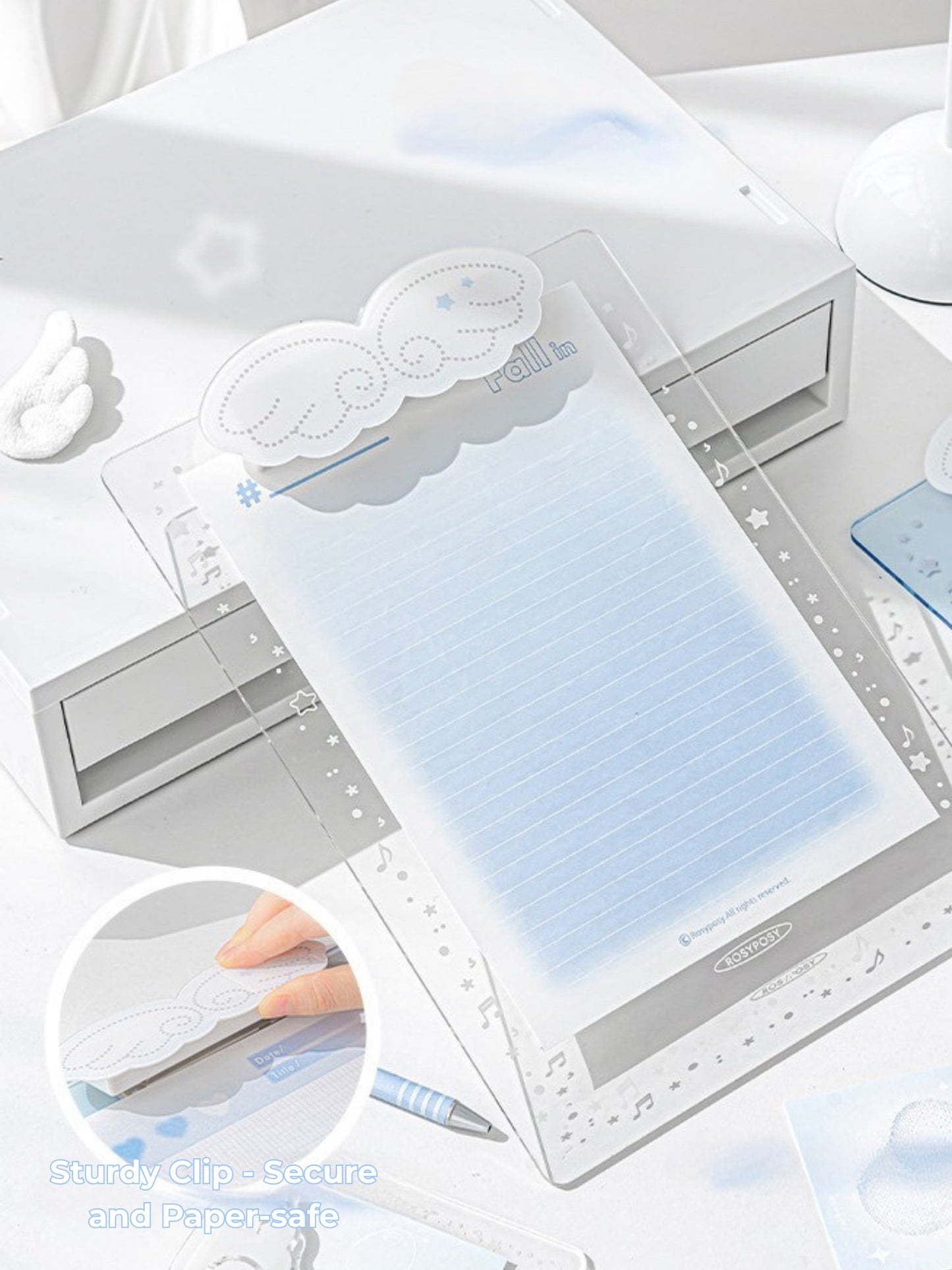 Angel Wings Transparent Acrylic Clipboard in A4 & A7