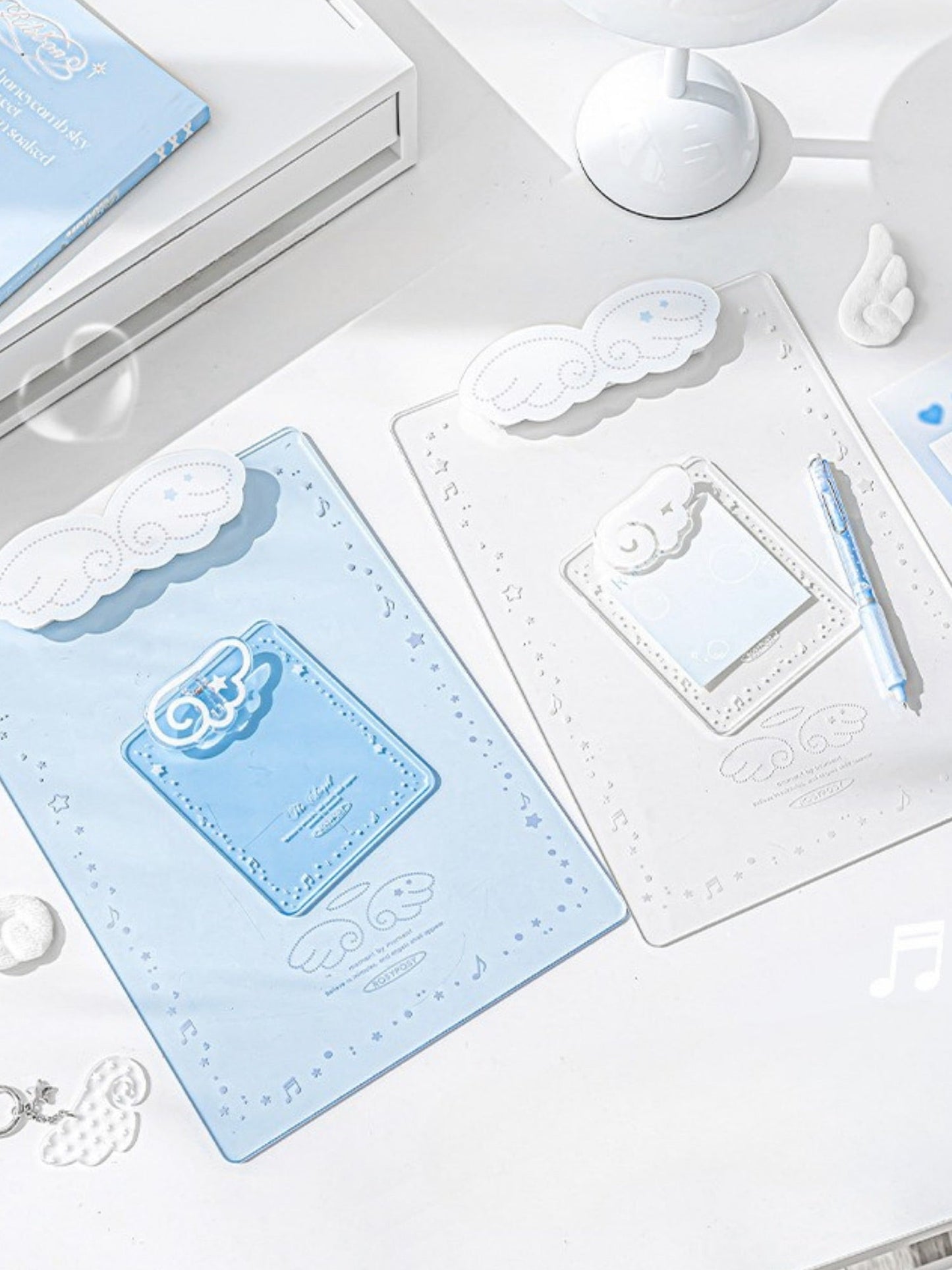 Angel Wings Transparent Acrylic Clipboard in A4 & A7