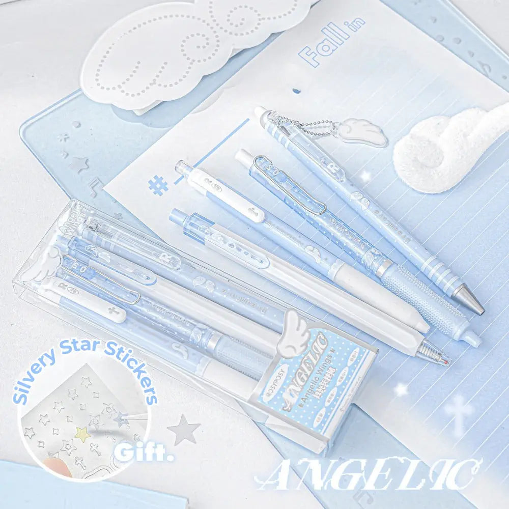 Angelic Shimmer Gel Pens Set – 4 pcs/0.5mm Nib/Black Ink ChicChoi