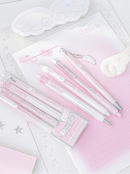 Angelic Shimmer Gel Pens Set – 4 pcs/0.5mm Nib/Black Ink
