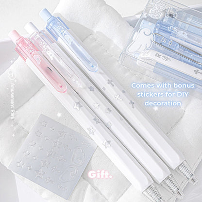 Angelic Shimmer Gel Pens Set – 4 pcs/0.5mm Nib/Black Ink