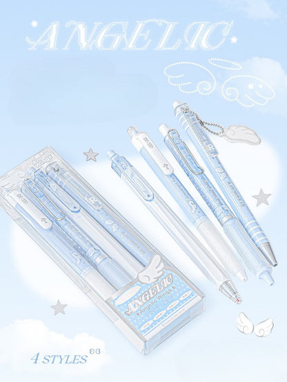 Angelic Shimmer Gel Pens Set – 4 pcs/0.5mm Nib/Black Ink