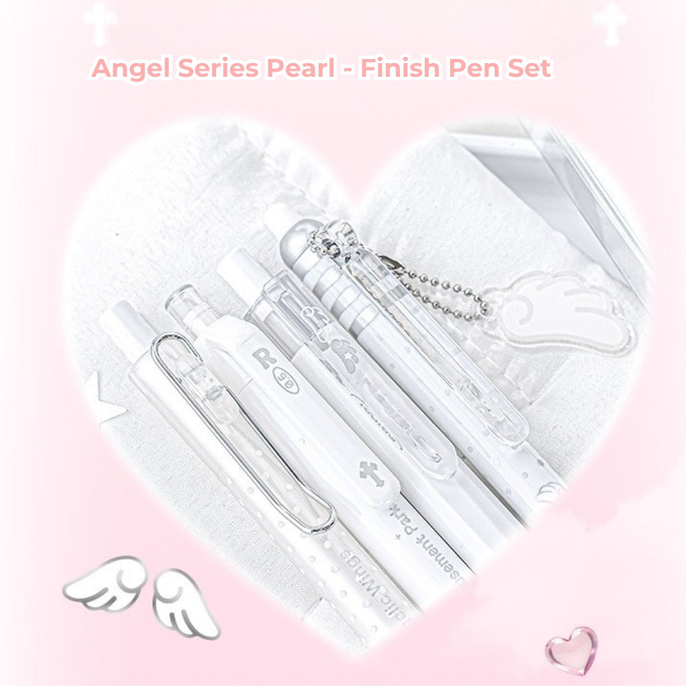 Angelic Shimmer Gel Pens Set – 4 pcs/0.5mm Nib/Black Ink