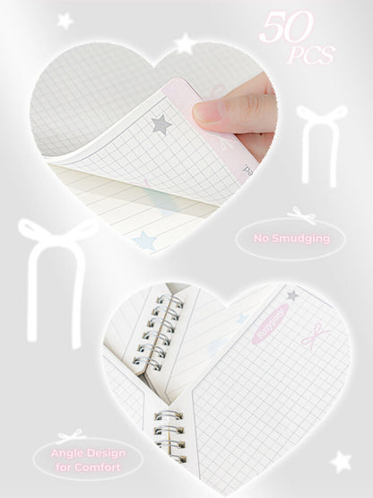 A5/B5 Ballet Core Cornered Notepads 50 pcs