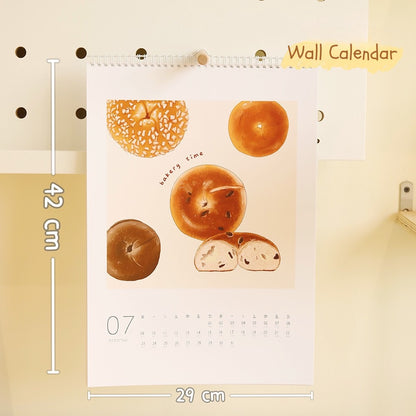 Original 2025 Bärenbrot Handgemalter Illustrationskalender