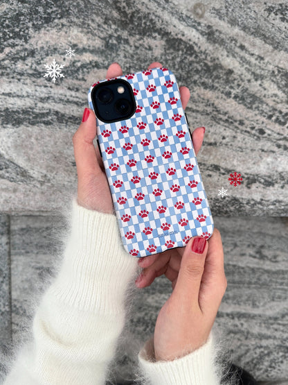 Retro Cat Paw Double Layer Film Shell Phone Case