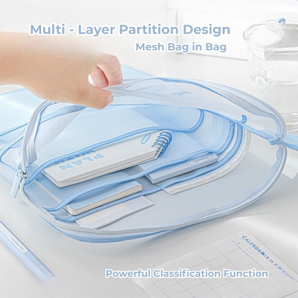 Classify A4 Mesh Multi-Compartment File Bag