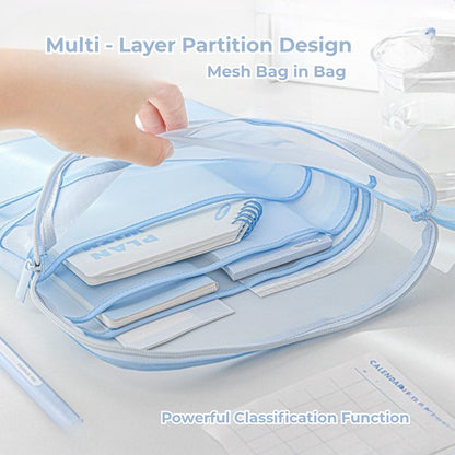 Classify A4 Mesh Multi-Compartment File Bag