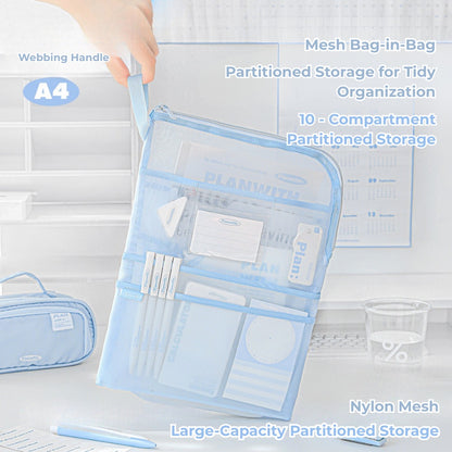 Classify A4 Mesh Multi-Compartment File Bag
