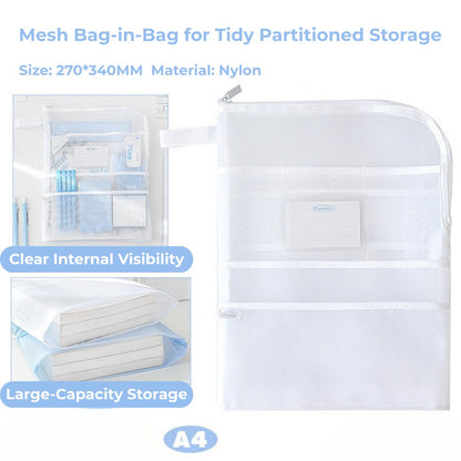 Classify A4 Mesh Multi-Compartment File Bag