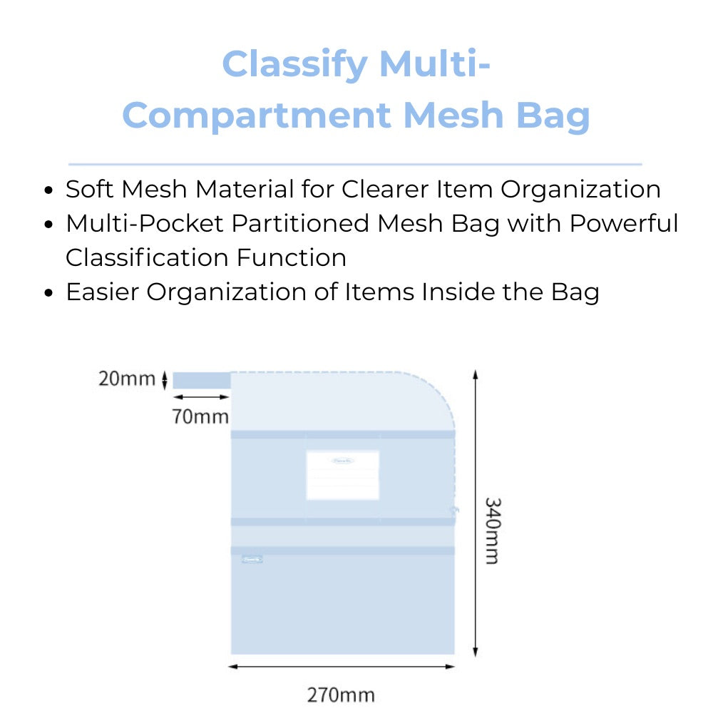 Classify A4 Mesh Multi-Compartment File Bag
