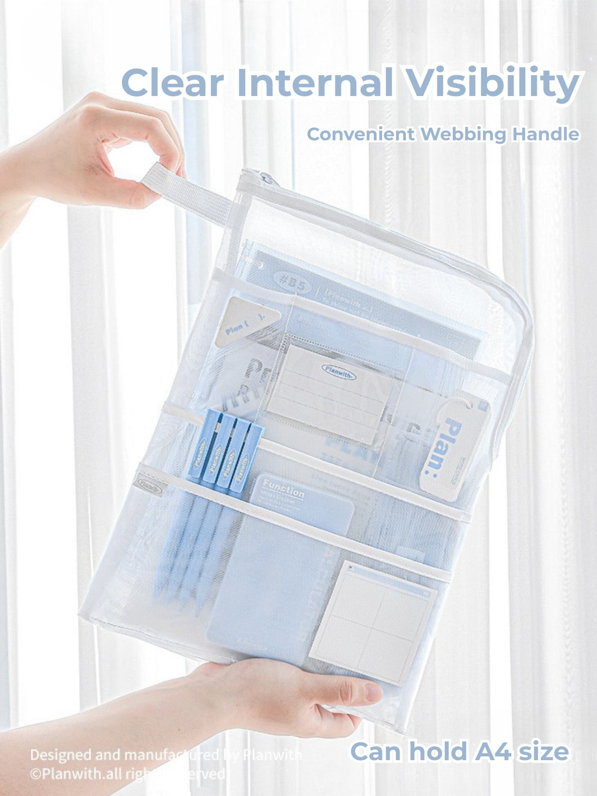 Classify A4 Mesh Multi-Compartment File Bag