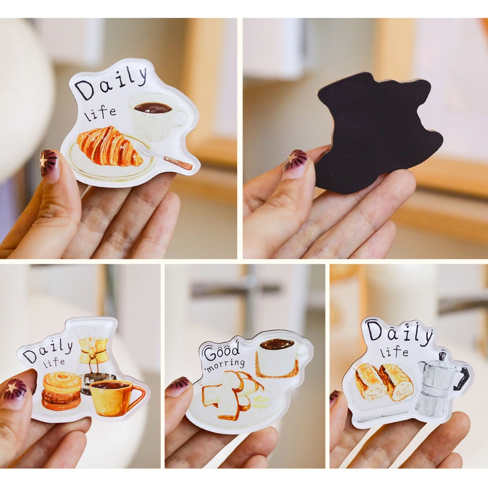 Coffee Bread Acrylic Magnet - 24 Types