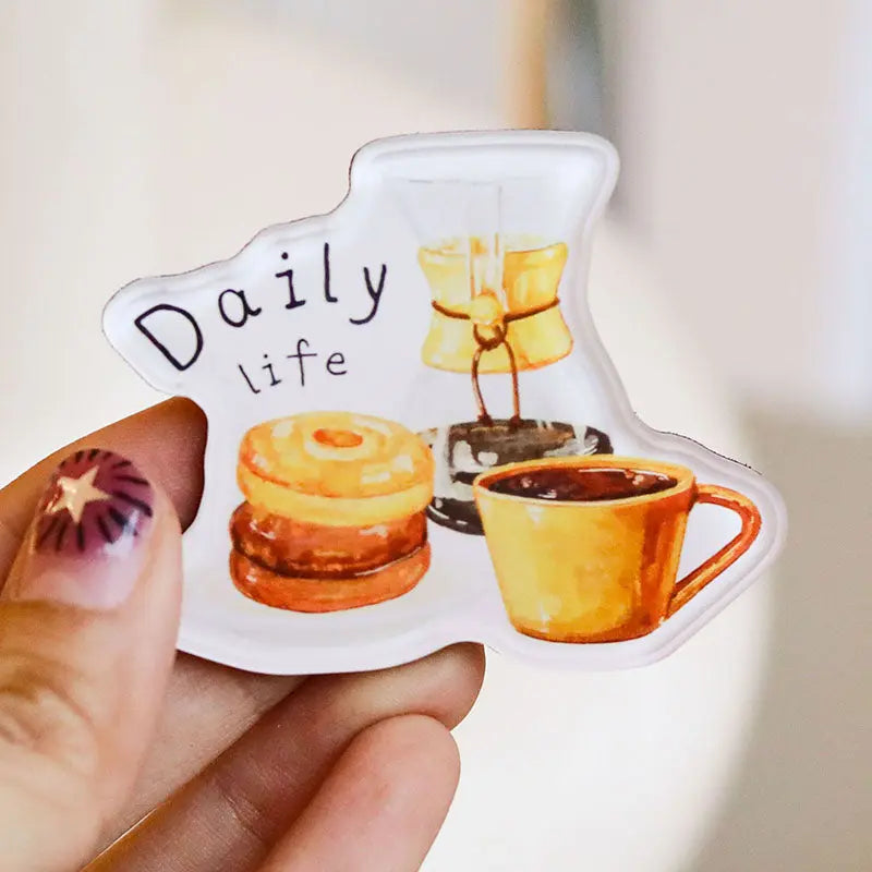 Coffee Bread Acrylic Magnet 24 Types