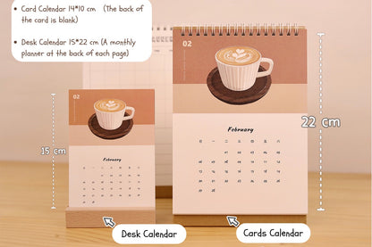 Original 2025 Bärenbrot Handgemalter Illustrationskalender