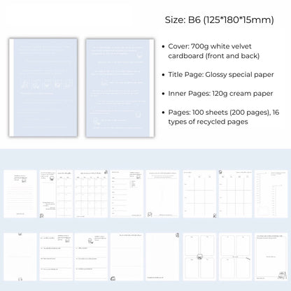 2025 Comic Cat B6 Bullet Journal Planner