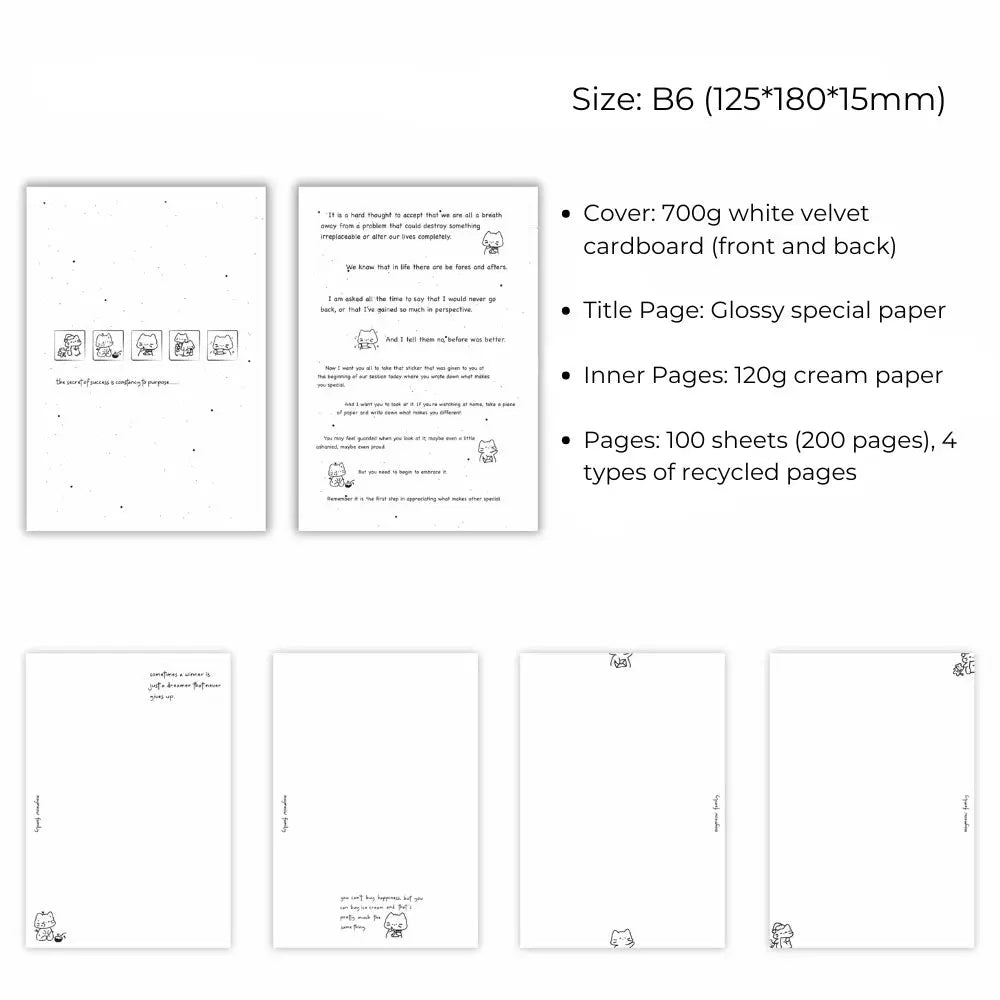 2026 Comic Cat B6 Bullet Journal Planner ChicChoi