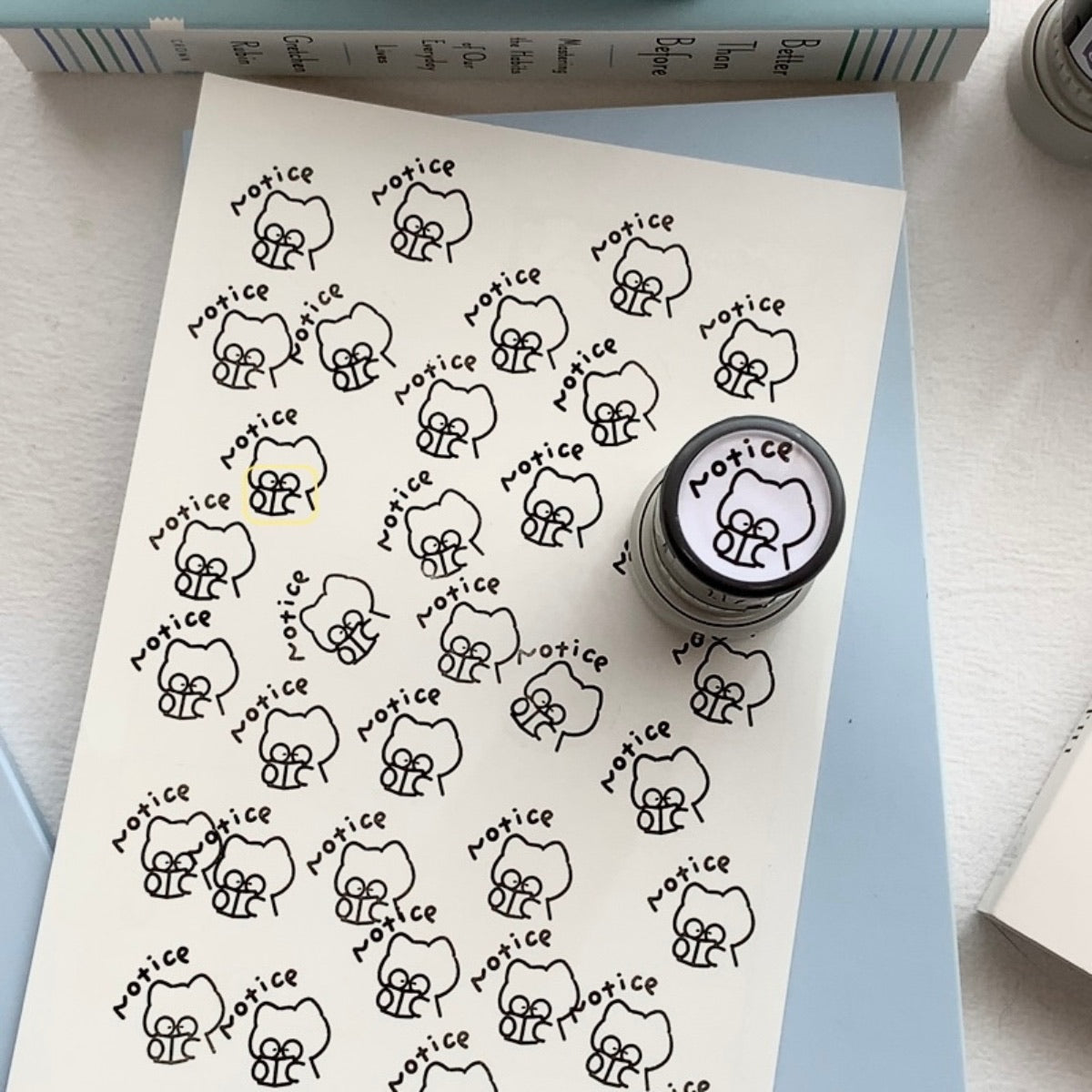 Cute Cat Original Photosensitive Stamp