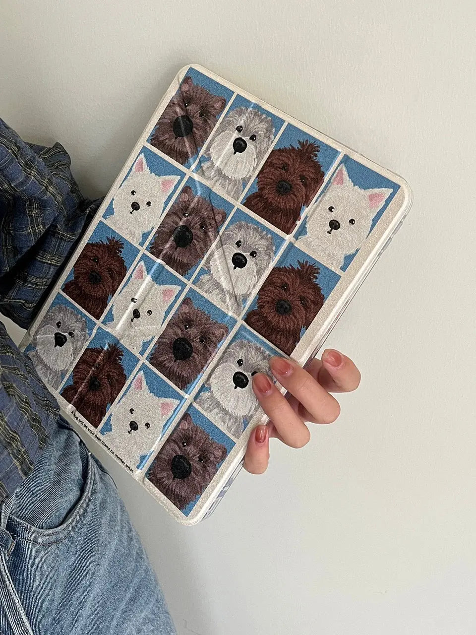 Blue & Puppy Charm iPad Case