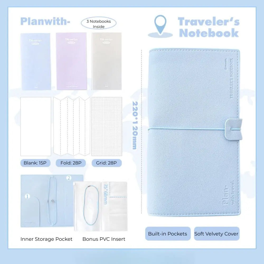 Soft Faux Leather Travel Journal Notebook