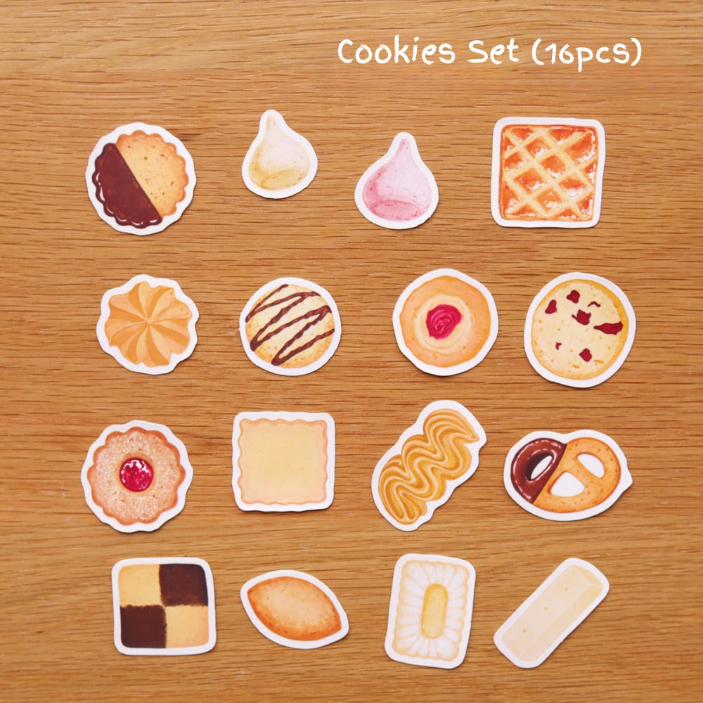 Dessert Illustration PVC Matte Film Sticker Pack