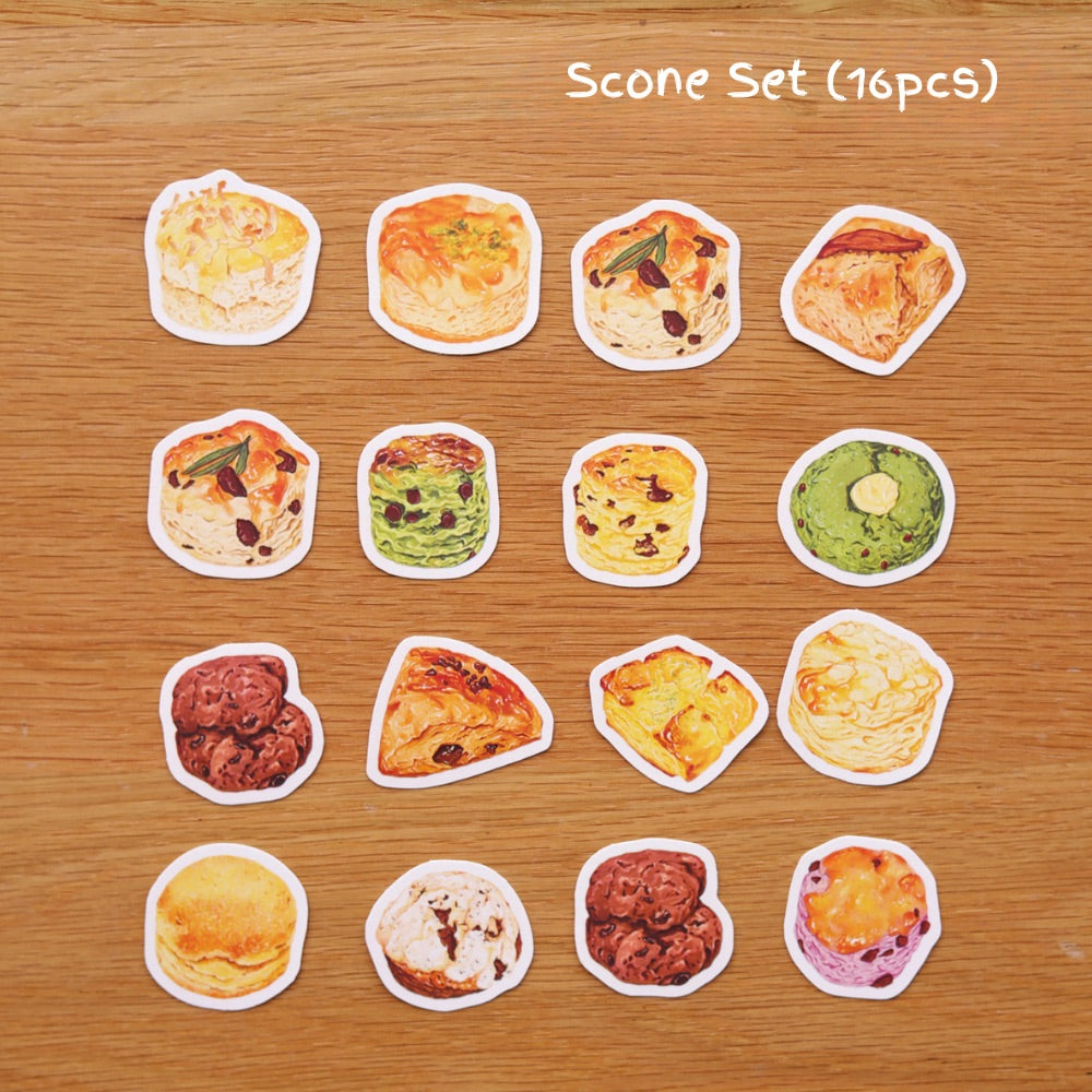 Dessert Illustration PVC Matte Film Sticker Pack