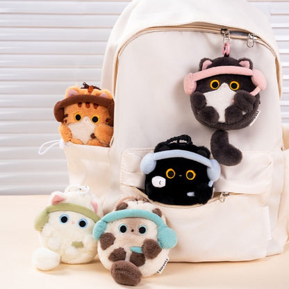 Original Cute Cat Earphone Case/Coin Pouch/Plush Kitty Charms