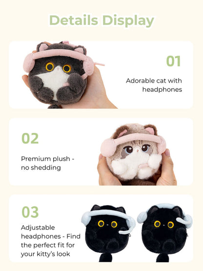 Original Cute Cat Earphone Case/Coin Pouch/Plush Kitty Charms