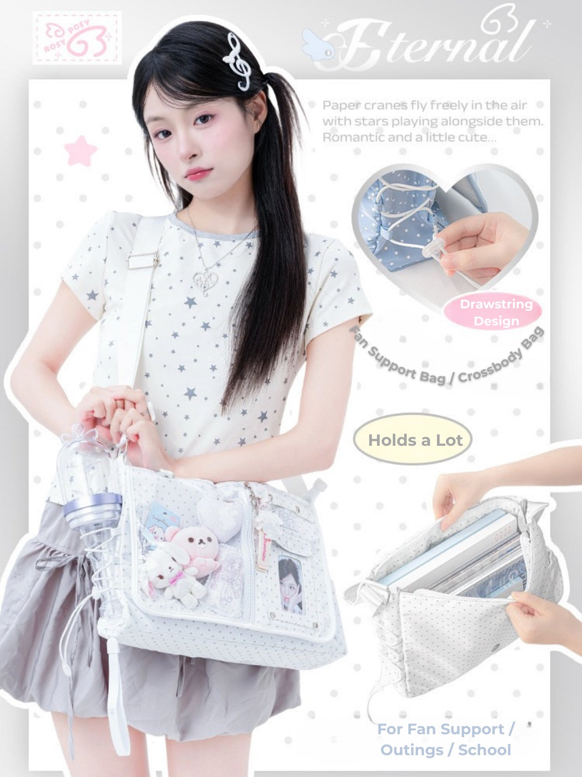 Eternal K-Pop Ita Spacious Crossbody Bag – Fan Support Essentials