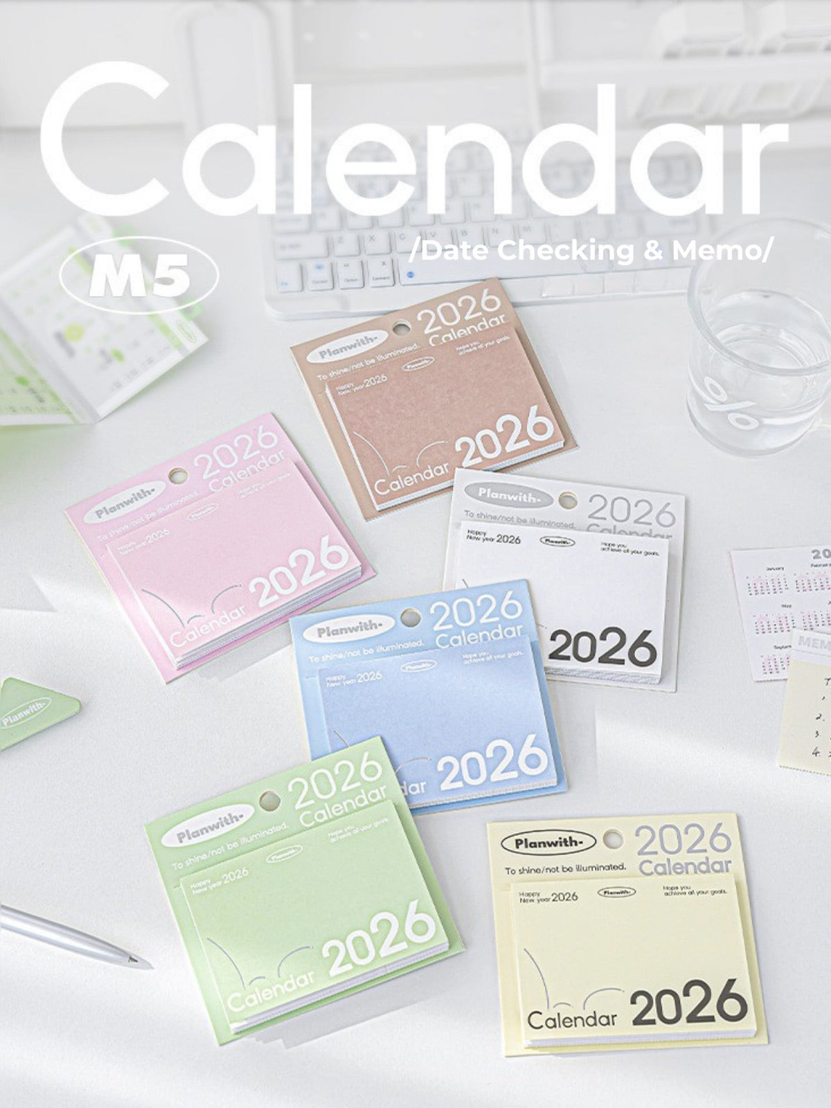 Everyday Accordion Calendar – 2026 Foldable Planner & Memo Pad